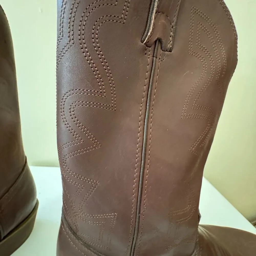 Durango Men’s Brown Leather Western Cowboy Boots Size 10 D  NEW